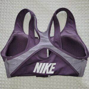 Nike DRI-FIT Women's Purple High-Support Padded Zip-Front Sports Bra XS
